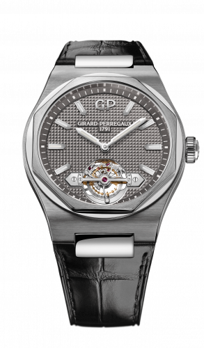 Laureato 45 Tourbillon Titanium / White Gold / Grey / Alligator