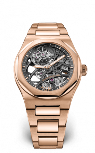 Laureato 42 Flying Tourbillon Skeleton Pink Gold / Bracelet