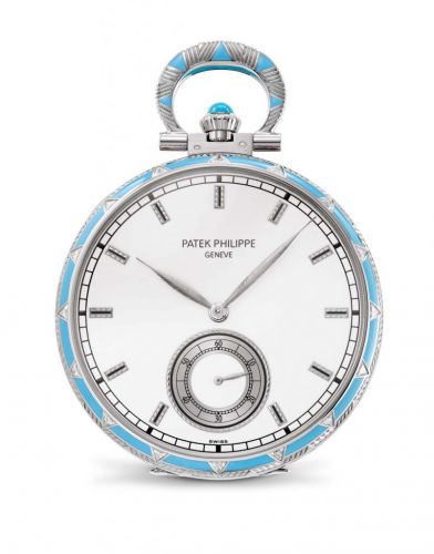 Pocket Watch Lepine White Gold / Portrait of an Indian