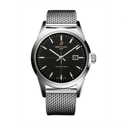 Transocean Date Stainless Steel / Black / Bracelet