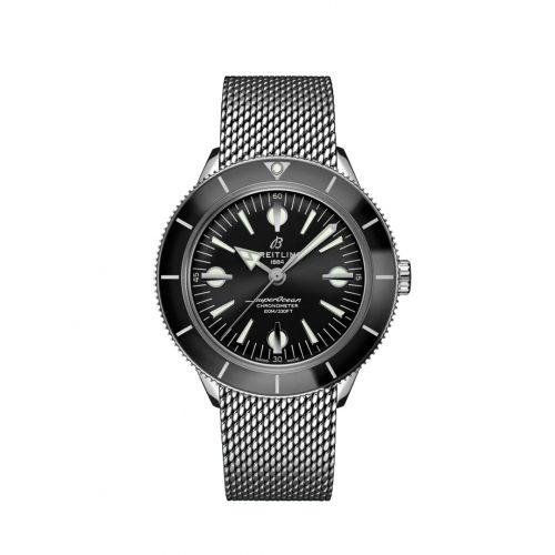 Superocean Heritage '57 Stainless Steel / Black / Mesh