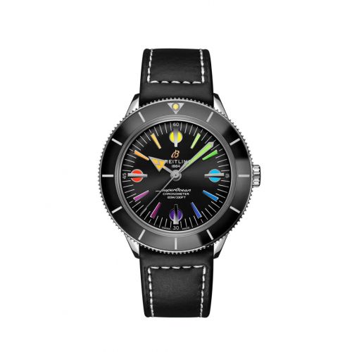 Superocean Heritage '57 Stainless Steel / Rainbow Boutique Limited Edition / Calf / Pin