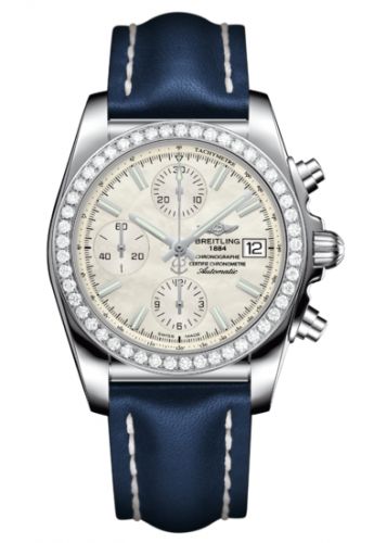 Chronomat 38 SleekT Stainless Steel / Diamond / MOP / Calf