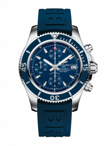 Superocean Chronograph 42 Stainless Steel / Blue / Rubber / Pin