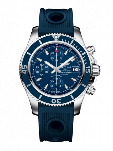 Superocean Chronograph 42 Stainless Steel / Blue / Rubber / Folding