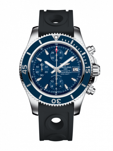 Superocean Chronograph 42 Stainless Steel / Blue / Rubber / Pin