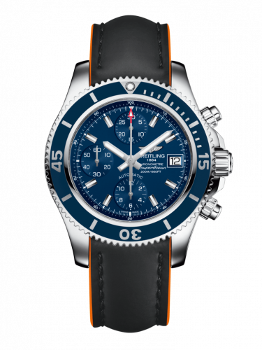 Superocean Chronograph 42 Stainless Steel / Blue / Rubber / Pin