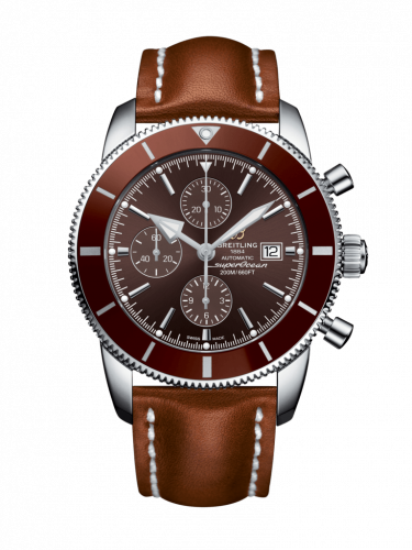 Superocean Heritage II 46 Chronograph Stainless Steel / Bronze / Bronze /  Calf / Pin