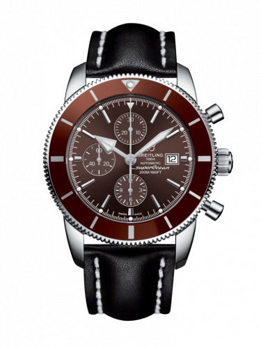 Superocean Heritage II 46 Chronograph Stainless Steel / Bronze / Bronze /  Calf / Folding