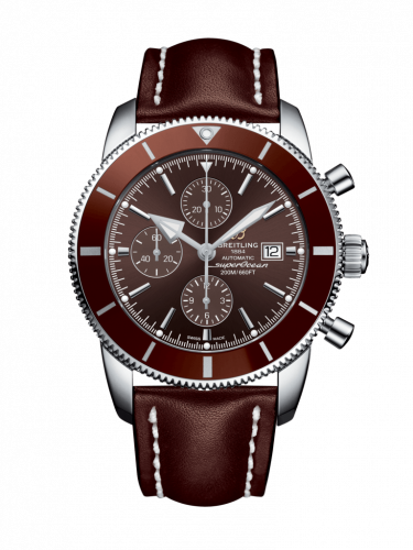 Superocean Heritage II 46 Chronograph Stainless Steel / Bronze / Bronze /  Calf / Pin