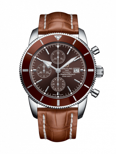 Superocean Heritage II 46 Chronograph Stainless Steel / Bronze / Bronze /  Croco / Folding