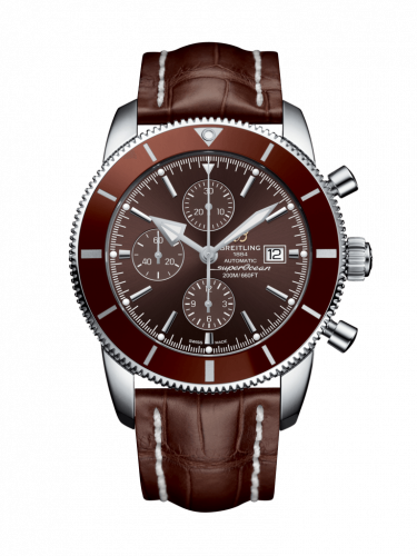 Superocean Heritage II 46 Chronograph Stainless Steel / Bronze / Bronze /  Croco / Folding