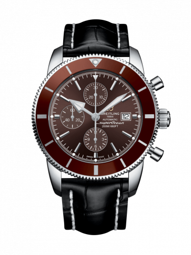 Superocean Heritage II 46 Chronograph Stainless Steel / Bronze / Bronze /  Croco / Folding