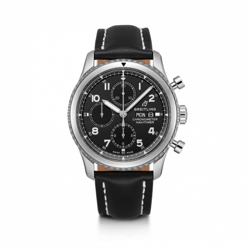 Navitimer 8 Chronograph 43 Stainless Steel / Black / Black Calf