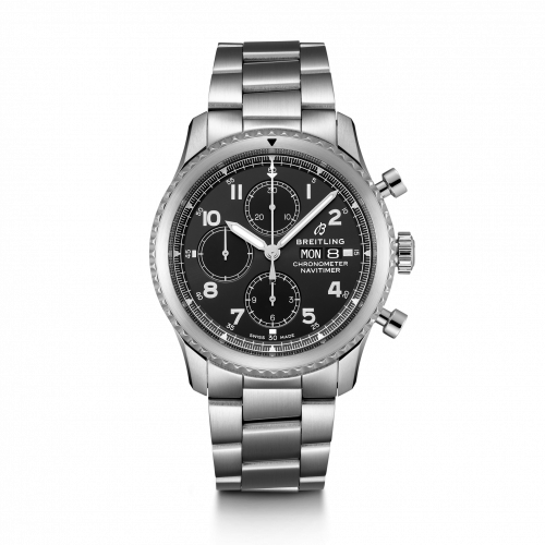 Navitimer 8 Chronograph 43 Stainless Steel / Black / Bracelet