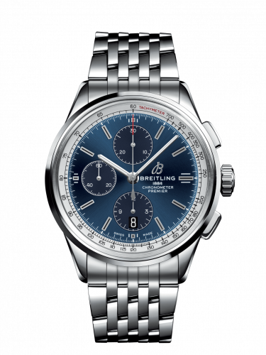 Premier Chronograph 42 Stainless Steel / Blue / Bracelet