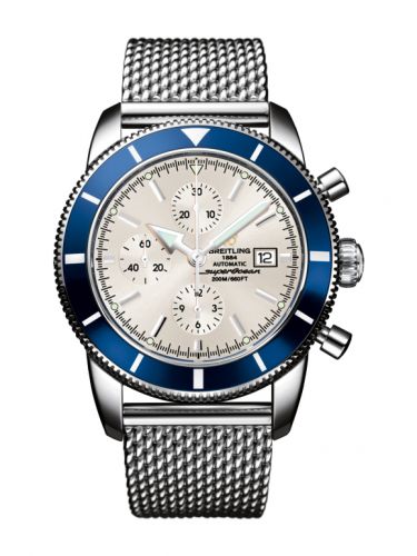 Superocean Heritage 46 Chronograph Stainless Steel / Blue / Stratus Silver / Milanese