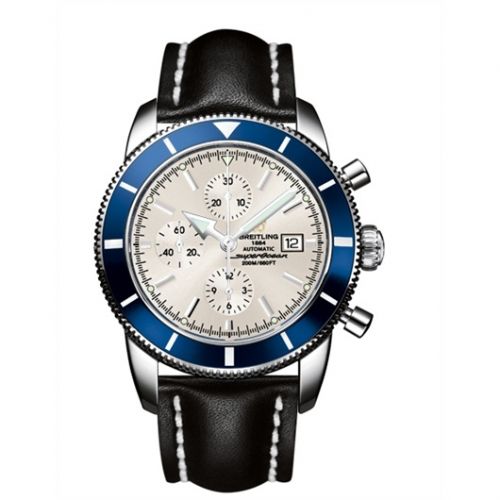 Superocean Heritage 46 Chronograph Stainless Steel / Blue / Stratus Silver / Calf
