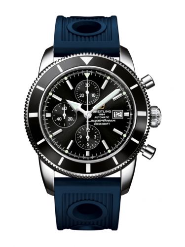 Superocean Heritage 46 Chronograph Stainless Steel / Black / Black / Rubber