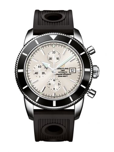 Superocean Heritage 46 Chronograph Stainless Steel / Black / Stratus Silver / Rubber