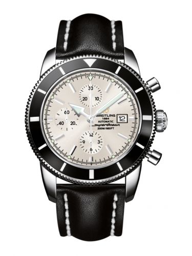 Superocean Heritage 46 Chronograph Stainless Steel / Black / Stratus Silver / Calf
