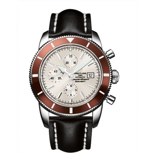 Superocean Heritage 46 Chronograph Stainless Steel / Bronze / Stratus Silver / Calf