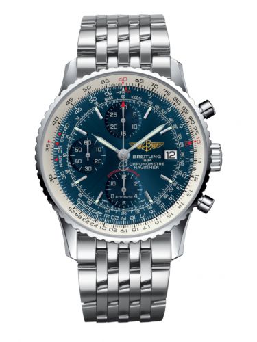 Navitimer Heritage Stainless Steel / Aurora Blue / Bracelet