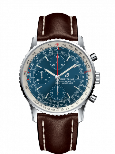 Navitimer 1 Chronograph 41 Stainless Steel / Blue / Calf / Pin