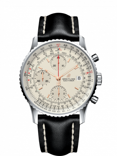 Navitimer 1 Chronograph 41 Stainless Steel / Silver / Calf / Pin
