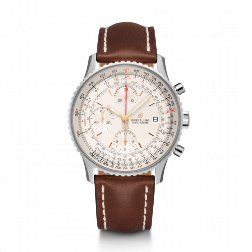 Navitimer 1 Chronograph 41 Stainless Steel / Silver / Calf / Pin