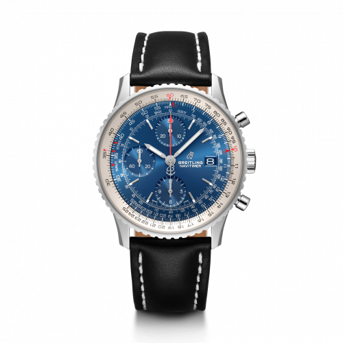 Navitimer 1 Chronograph 41 Stainless Steel / Blue / Calf / Folding