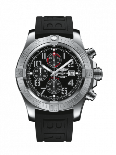 Super Avenger II Stainless Steel / Volcano Black / Rubber / Folding