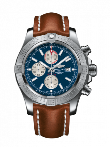 Super Avenger II Stainless Steel / Mariner Blue / Calf / Pin