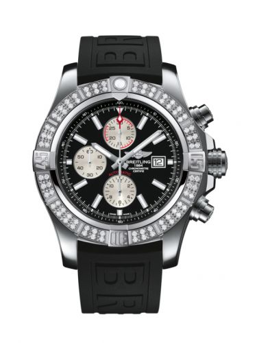 Super Avenger II Stainless Steel / Diamond / Volcano Black / Rubber / Folding