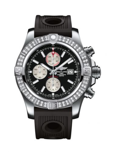 Super Avenger II Stainless Steel / Diamond / Volcano Black / Rubber / Pin
