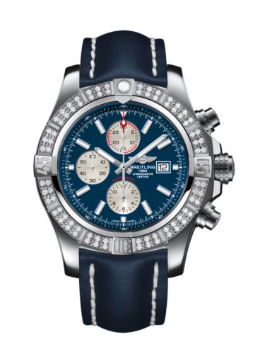 Super Avenger II Stainless Steel / Diamond / Mariner Blue / Calf / Pin