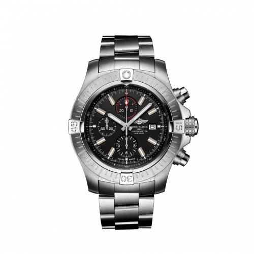Avenger Chronograph 48 Stainless Steel / Black / Bracelet
