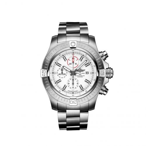 Avenger Chronograph 48 Stainless Steel / White / Bracelet