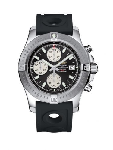 Colt Chronograph Automatic Stainless Steel / Volcano Black / Rubber / Pin