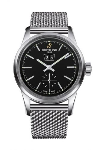Transocean 38 Stainless Steel / Black / Bracelet