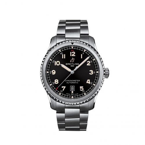 Aviator 8 Automatic 41 Stainless Steel / Black / Bracelet