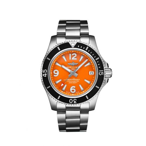 Superocean 36 Stainless Steel / Orange / Bracelet