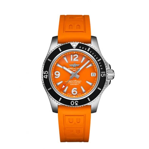 Superocean 36 Stainless Steel / Orange / Rubber