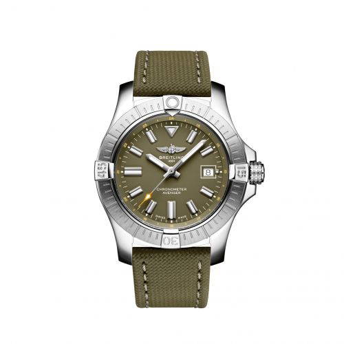 Avenger Automatic 43 Stainless Steel / Green / Military / Pin