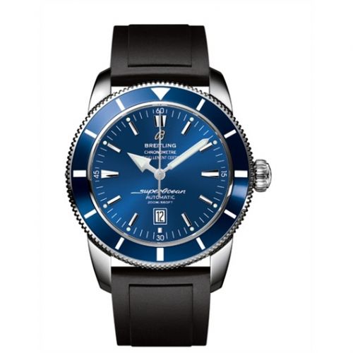 Superocean Heritage 46 Stainless Steel / Blue / Blue / Rubber