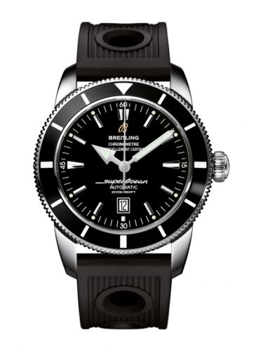 Superocean Heritage 46 Stainless Steel / Black / Black / Rubber