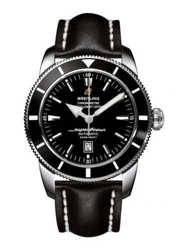 Superocean Heritage 46 Stainless Steel / Black / Black / Calf