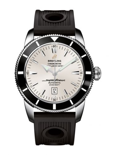Superocean Heritage 46 Stainless Steel / Black / Stratus Silver / Rubber