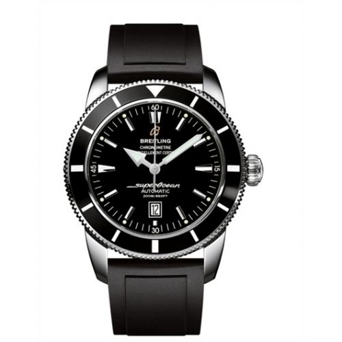Superocean Heritage 46 Stainless Steel / Black / Black / Rubber