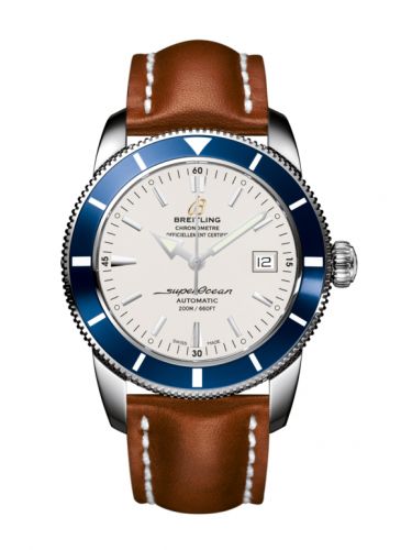 Superocean Heritage 42 Stainless Steel / Blue / Stratus Silver / Calf